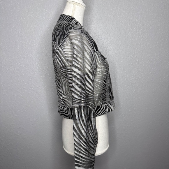 Vintage The Silver Connection  Dorothy Schoelen see thru zebra print jacket -cp - Picture 6 of 8